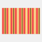 Cute Chickens Stripes Wrapping Paper Set van 3 (Voorkant 3)