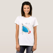 Cute chickens watercolor t-shirt (Voorkant volledig)