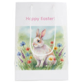 Cute chicks Easter bunny custom egg hunt bag Medium Cadeauzakje (Achterkant)