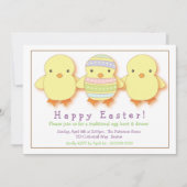 Cute Chicks Invitation à la fête de décorations d' (Devant)