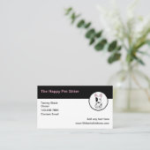 Cute chien assis Carte de visite simple (Debout devant)