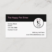 Cute chien assis Carte de visite simple (Devant)