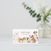 Cute Chien Grooming Boutique Carte de visite de so (Debout devant)