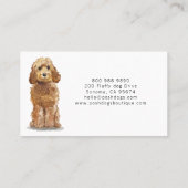 Cute Chien Grooming Boutique Carte de visite de so (Dos)