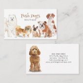 Cute Chien Grooming Boutique Carte de visite de so (Devant / Derrière)