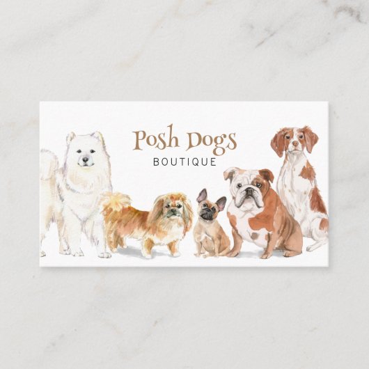 Cute Chien Grooming Boutique Carte de visite de so (Devant)