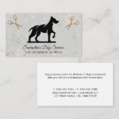 Cute Chien Grooming Élégant Shears Carte de visite (Devant / Derrière)