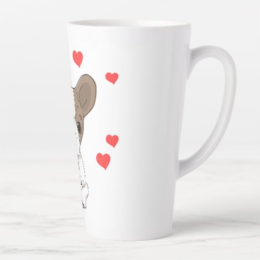 Cute chien Latte Mug (Droite)