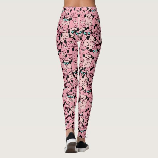 Cute Chien Motif Leggings (Dos)