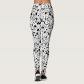 Cute Chien Motif Leggings (Dos)