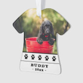 Cute Chien Photo Black Paks Holiday Keepsaké (devant)