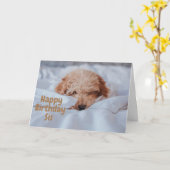 CUTE CHIEN POUR LA CARTE D'ANNIVERSAIRE DE MA SOEU (Fleur jaune)