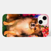 Cute Chihuahua Amid Spring Flowers Case-Mate iPhone Case (Achterkant (horizontaal))