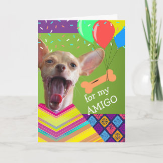 Cute Chihuahua Birthday for a Friend Biscuit Kaart