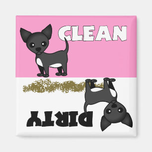 Cute Chihuahua Clean/Dirty Dishwasher Magnet Magneet