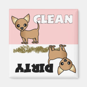 Cute Chihuahua Clean/Dirty Dishwasher Magnet Magneet