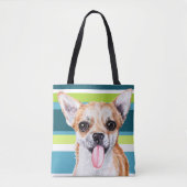 Cute Chihuahua Colorful Pattern Draagtas (Voorkant)