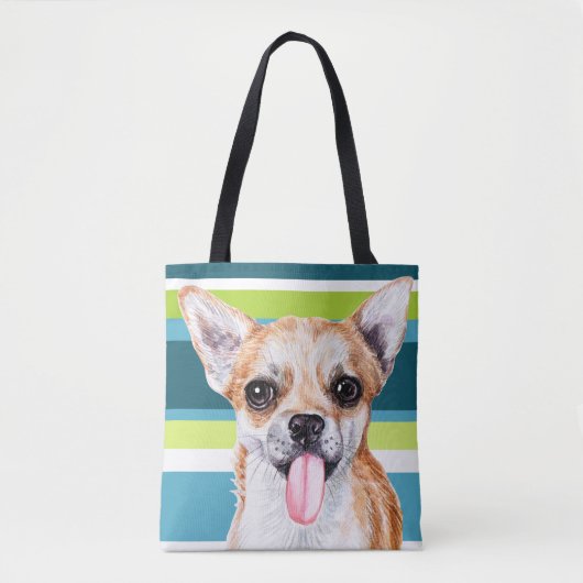 Cute Chihuahua Colorful Pattern Draagtas (Voorkant)