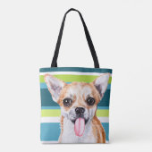 Cute Chihuahua Colorful Pattern Draagtas (Achterkant)