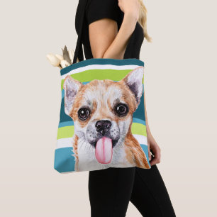 Cute Chihuahua Colorful Pattern Draagtas