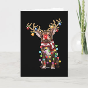 Cute Chihuahua Dog Funny Kerstfeestdag Gifts Kaart