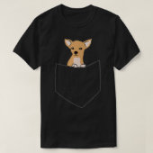 Cute Chihuahua Dog in Pocket Funny Chihuahua T-shirt (Design voorkant)