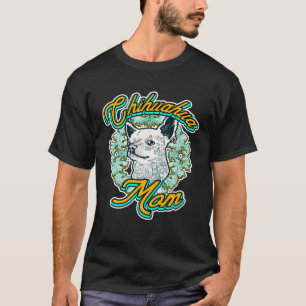 Cute Chihuahua Dog Mam Gift Retro Tattooed T-shirt