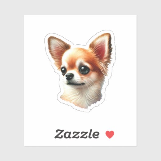 Cute Chihuahua Dog Sticker (Vel)