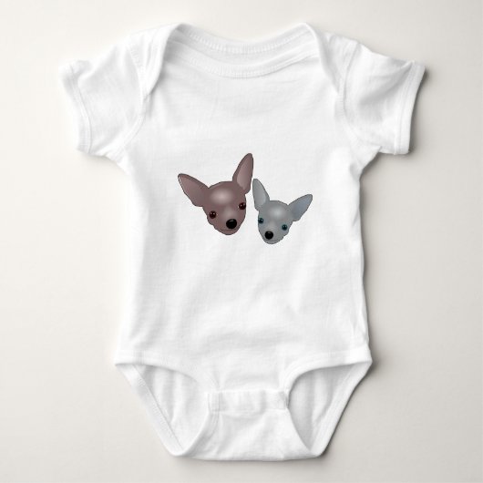 Cute Chihuahua Faces Romper (Voorkant)