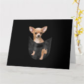 Cute Chihuahua in uw zakkerst Kaart (Gele Bloem)