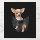 Cute Chihuahua in uw zakkerst Wijn Etiket