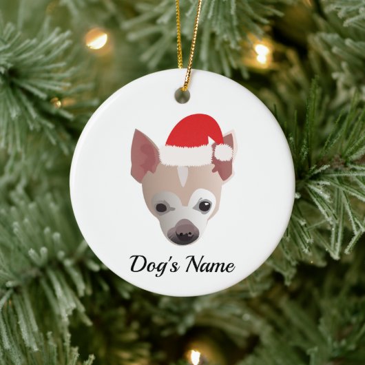 Cute Chihuahua Kerstmis Keramisch Ornament (Boom)