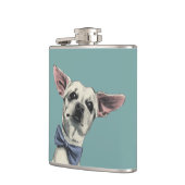 Cute Chihuahua met Bow Stropdas Tekening Heupfles (Links)