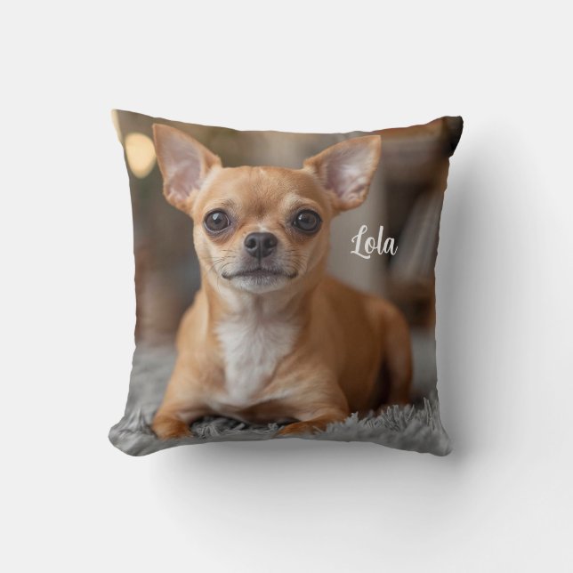 Cute Chihuahua Personalized Kussen (Voorkant)