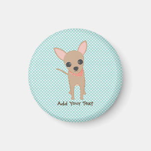 Cute Chihuahua Personalized School Magneet