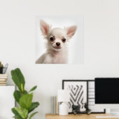 Cute Chihuahua Puppy Hond Portret Poster (Thuiskantoor)