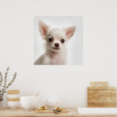 Cute Chihuahua Puppy Hond Portret Poster (Keuken)