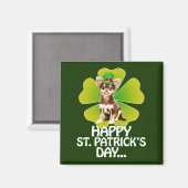 Cute Chihuahua Puppy Pet St. Patrick Day Magneet (Voorkant / Achterkant)