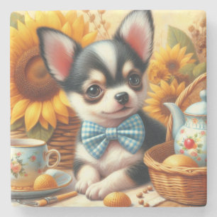 Cute Chihuahua Puppy Stenen Onderzetter