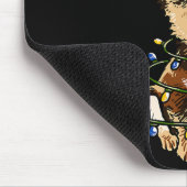 Cute Chihuahua Santa Christmas Tree Lights Xmas Do Muismat (Hoek)