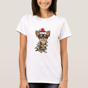 Cute Chihuahua Santa Kerstboom Lams Do T-shirt