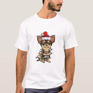 Cute Chihuahua Santa Kerstboom Lams Do T-shirt