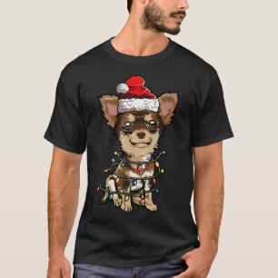 Cute Chihuahua Santa Kerstboom Lams Do T-shirt