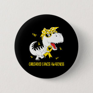 Cute Childhood Cancer Awareness Dinosaur Boys Kind Ronde Button 5,7 Cm