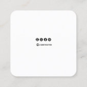 Cute Children's Confetti Stud Earring Square Vierkante Visitekaartje (Achterkant)