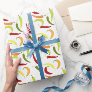 Cute Chili peppers betegeld Mexicaans patroon Cadeaupapier