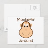 Cute chimp briefkaart (Voorkant / Achterkant)