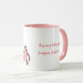 Cute chimpanzé tasse pour une tante géniale (Devant droit)