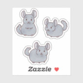 Cute Chinchillas Sticker (Vel)