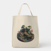 Cute Chinese Fantasy 3D Landscape Grocery Bag Tote Bag (Achterkant)